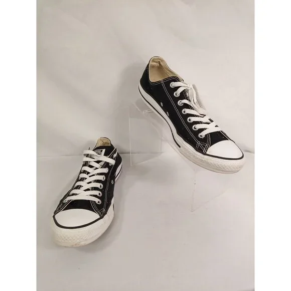 Converse Men's Black White Classic Low Tops Shoes Size Men's 9 - Picture 2 of 12